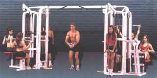 MEGATUFF ELITE Crossover Pulley w/6 Additional Stations, Selectorized